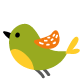 green bird